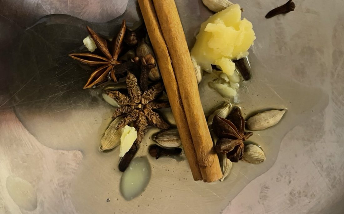 Cooling Ayurvedic spices and ghee